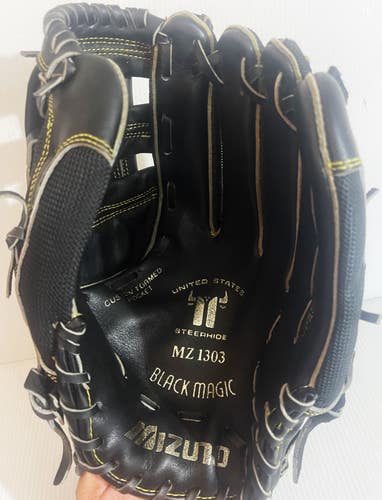 MIZUNO MZ 1303 PRO MODEL BLACK RHT 13” Black Magic BASEBALL GLOVE