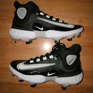 Nike Alpha Huarache Elite 4 Mid 'Black Dark Smoke Grey' Baseball Cleats Men's Size 7