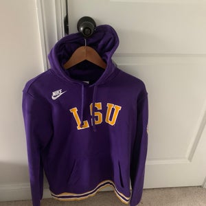 Men's LSU Tigers Purple NIKE Retro Fleece Hoodie (must go)