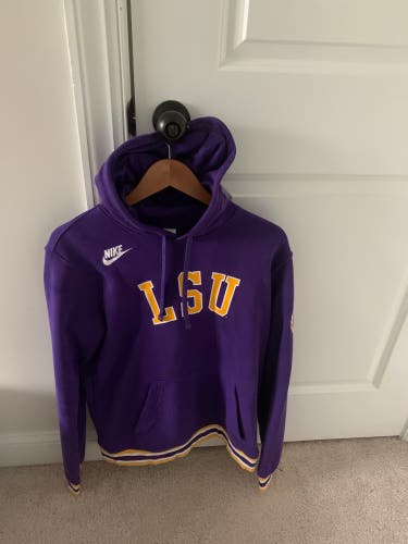 Men's LSU Tigers Purple NIKE Retro Fleece Hoodie (must go)
