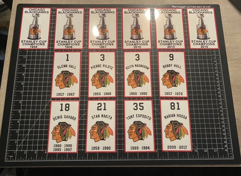 Chicago Blackhawks - Framed Retired Numbers Banner - Blackhawk