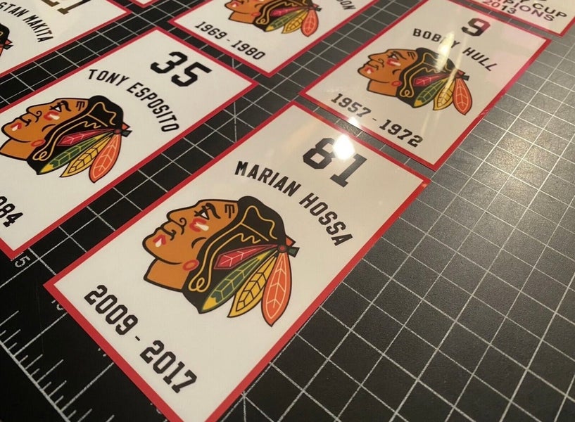 Chicago Blackhawks Stanley Cup & Retired Player Vinyl Decal Banners |  SidelineSwap