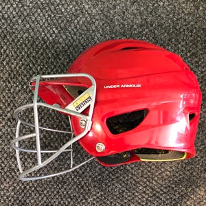Used Under Armour Batting Helmet with Cage (6 1/2 - 7 1/2)