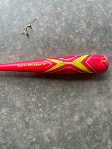 Used  Easton (-13) 12 oz 25" Ghost X Hyperlite Bat