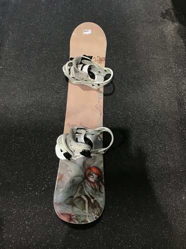 Used K2 Kandi 138 Cm Girls' Snowboard Combo