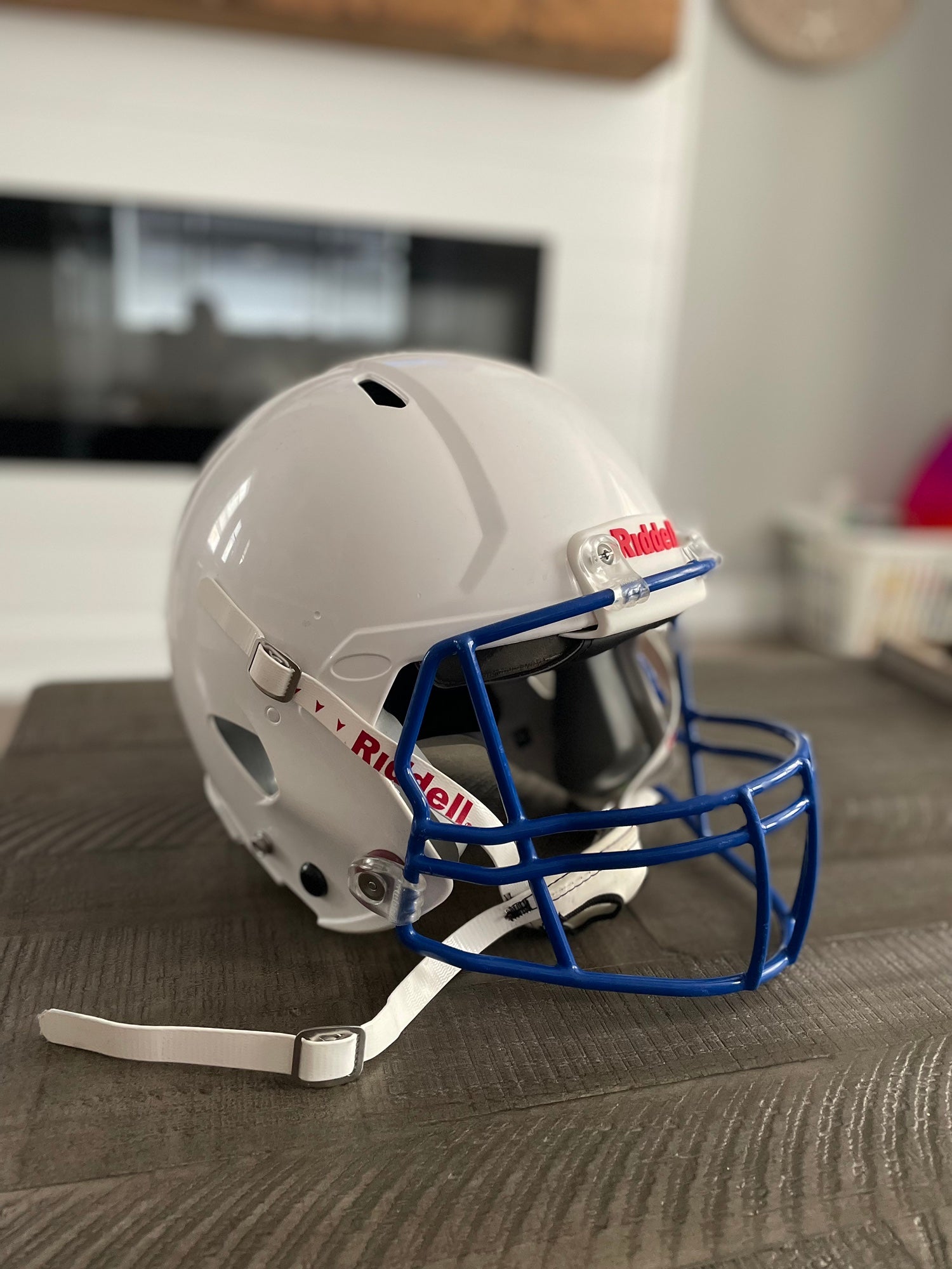 MATTE WHITE BLANK RIDDELL SPEED MINI FOOTBALL HELMET, WHITE MASK, FREE  SHIPPING