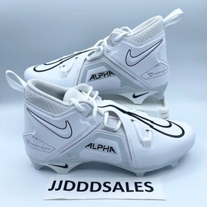 Nike Alpha Menace Pro 3 Football Cleats White Black CT6649-109 Men’s Size 10.5 NEW