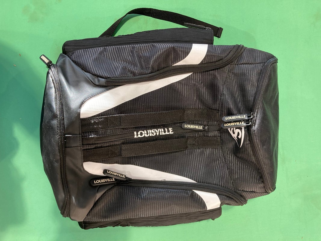 Louisville Slugger Baseball Bat Bag Backpack Black Gray Top Handle NSA Logo