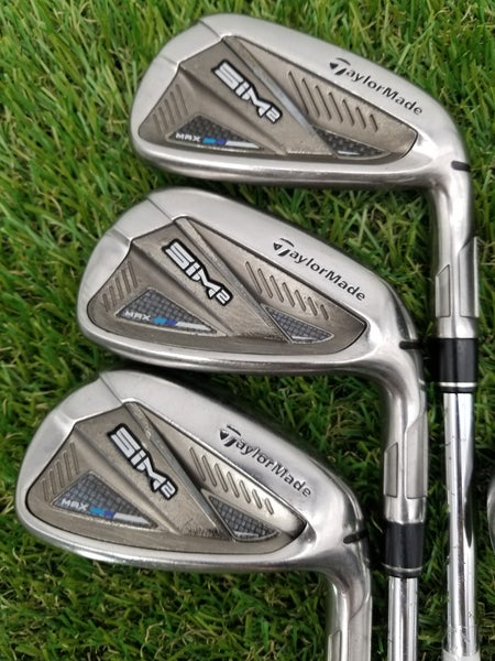 2021 TAYLORMADE SIM2 MAX IRON SET 7I-AW REGULAR KBS MAX MT 85 GOOD