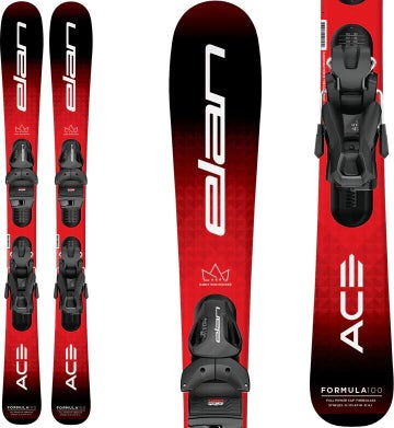 NEW 2024 ELAN kids skis 120cm ACE formula with size adjustable matching bindings