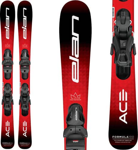 NEW 2024 ELAN kids skis 120cm ACE formula with size adjustable matching bindings