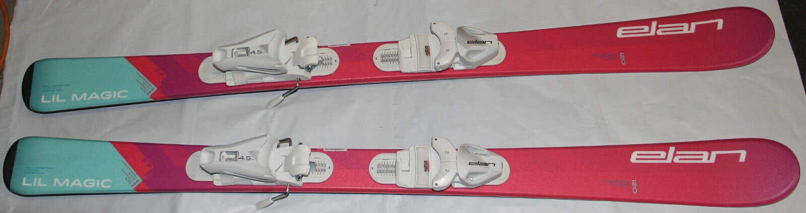 NEW 2024 Elan lil magic girls kids Ski System 120cm with EL 4.5 GW size adjustable Bindings