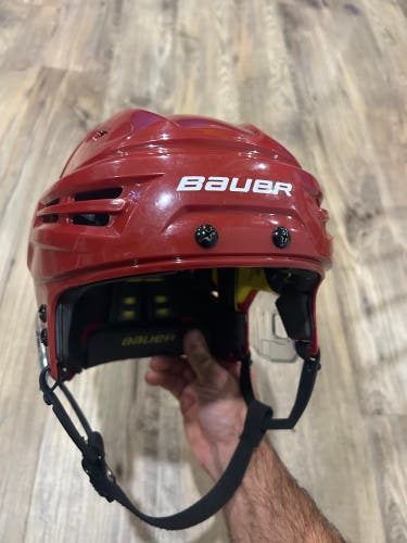 Bauer Re-Akt Hockey Helmet Pro Stock Brick Red Large