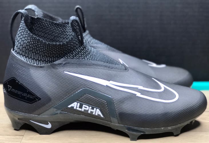 Nike Alpha Menace Elite 3 Black/White Football Cleats Men's CT6648-010 Size 13