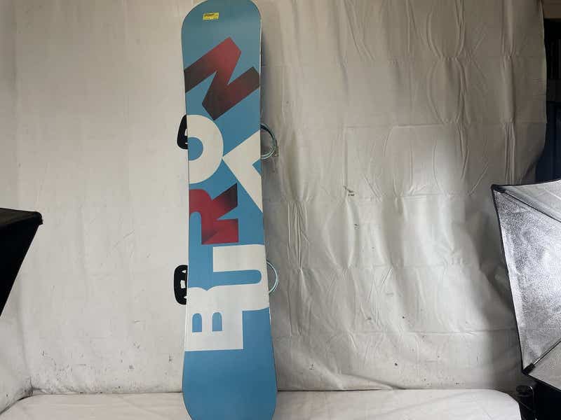 Used Burton Process 157 Cm Men's Snowboard Combo W Burton Mission