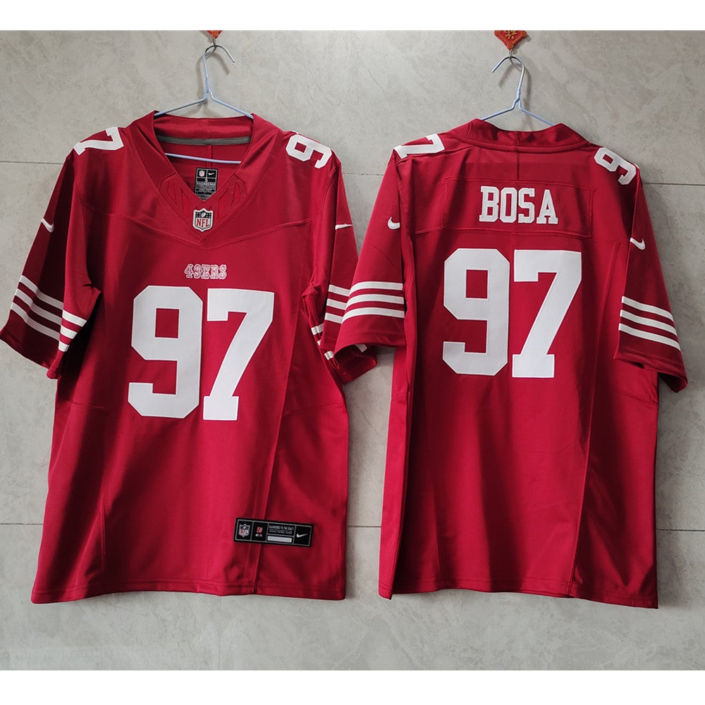 Nike Men's Nick Bosa San Francisco 49ers Alternate Vapor Limited Player Jersey - Red