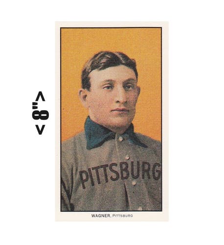 VINYL STICKER - Large Honus Wager T206 Baseball Pittsburg Pirates Rarest Card Ever