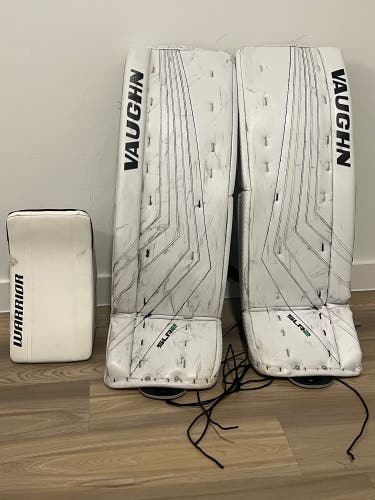 Vaughn Ventus Pro Leg Pads and Warrior Senior Blocker