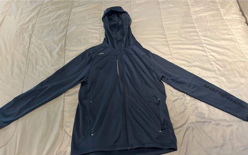 Women’s Navy Blue Bauer Zip Up Hoodie Large