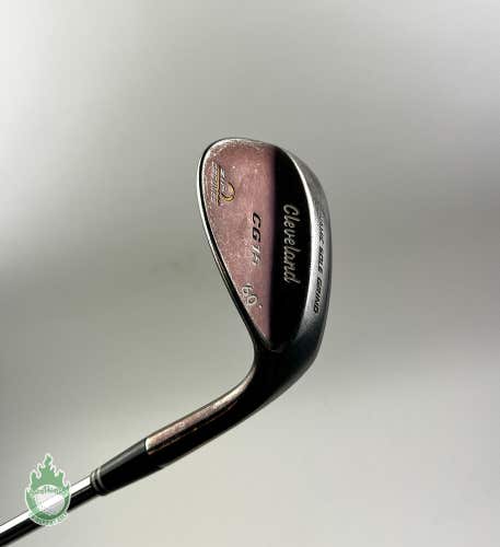 Used Cleveland CG15 Zip Grooves Black Pearl Wedge 60* Wedge Flex Steel Golf