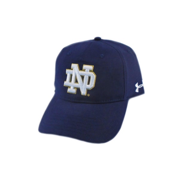 NEW Under Armour Notre Dame Airvent Coolswitch Navy Adjustable Hat/Cap