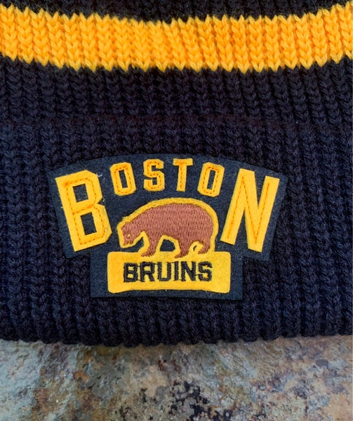 BOSTON BRUINS YOUTH CUFFED KNIT BEANIE HAT TOQUE WINTER CAP BY REEBOK NEW