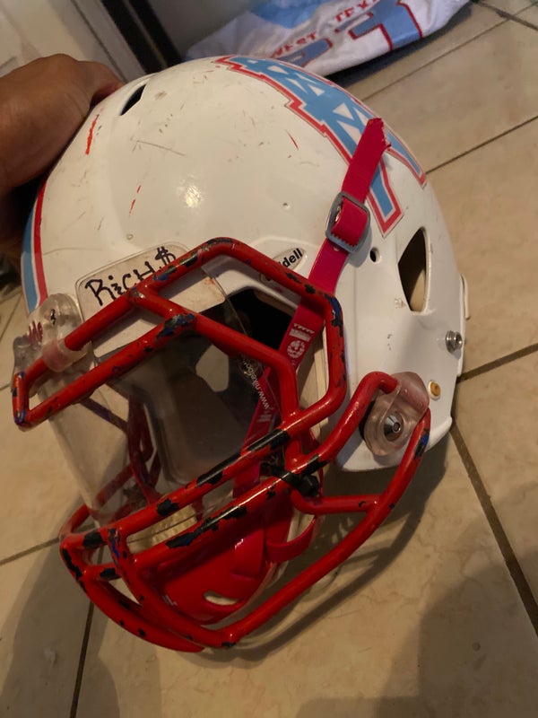 : Matte White with White Mask Blank Riddell Revolution Speed  Mini Football Helmet : Sports & Outdoors