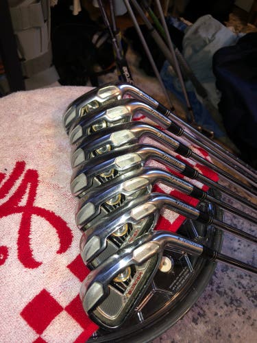 Used Right Handed Stiff Flex Steel Shaft Tour Burner Iron Set