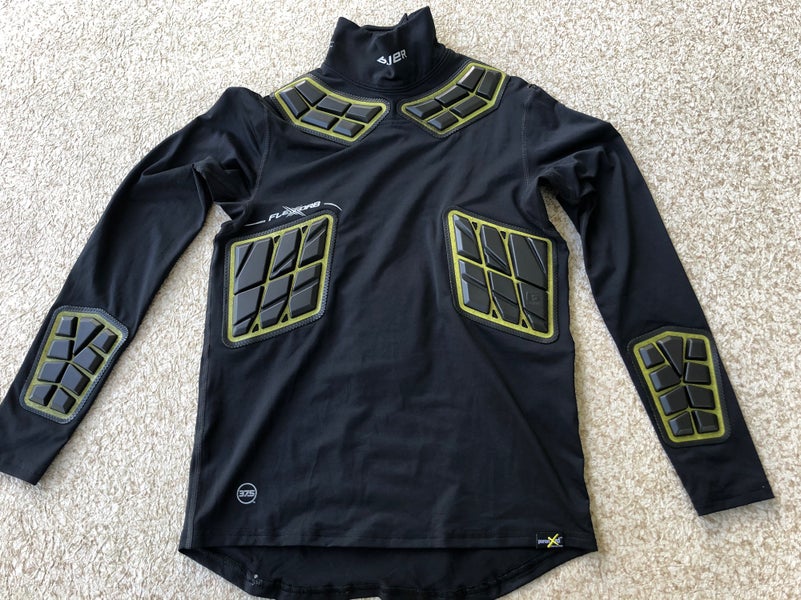 BAUER ELITE PADDED NECKPROTECT LONG SLEEVE SHIRT - JR SIZE M