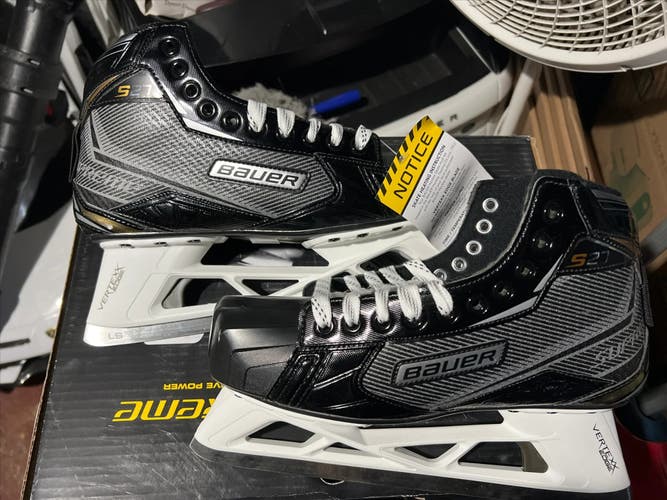 New Bauer Supreme S27 Hockey Senior Goalie Skates Regular Width Size 8