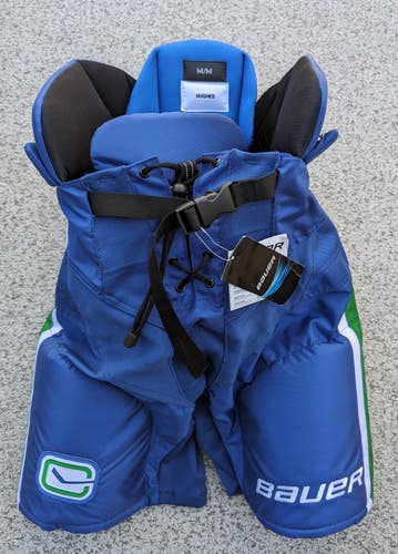 Pro Stock Quinn Hughes Bauer Nexus Canucks Hockey Pants Size Medium