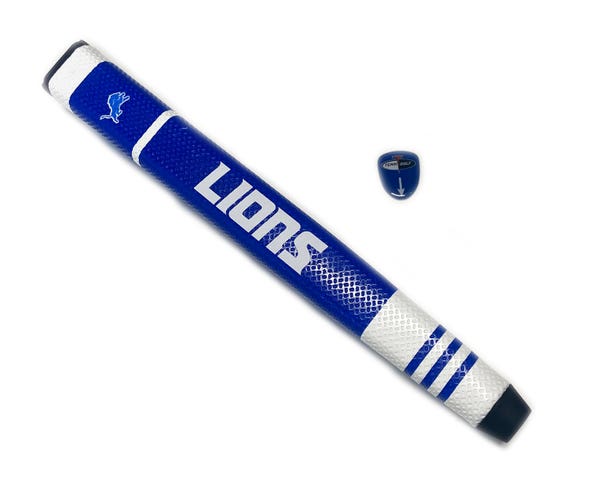 NEW Team Golf Detroit Lions Blue/White Jumbo Putter Grip w/Ball Marker