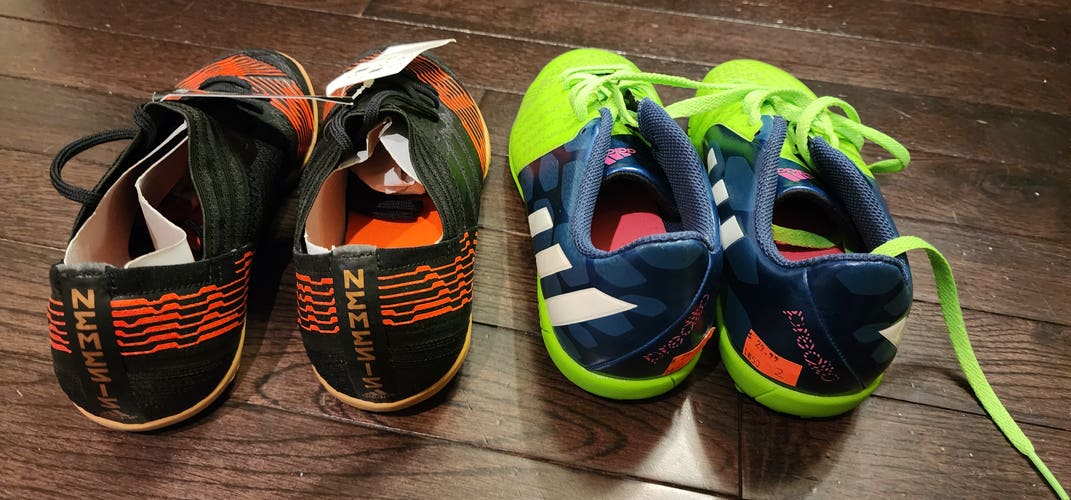 2 PAIRS (SIZE 2) NEW ADIDAS SOCCER SHOES
