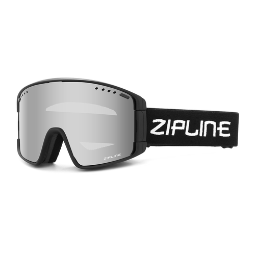 New ZiplineSki 'KLIK' Goggles - Black Frame - Mirror Chrome Lens