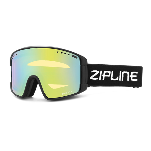 New ZiplineSki 'KLIK' Goggles - Black Frame - Golden Hour Lens