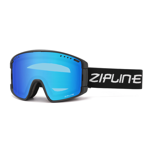 New ZiplineSki 'KLIK' Goggles - Black Frame - Blue Moon Lens
