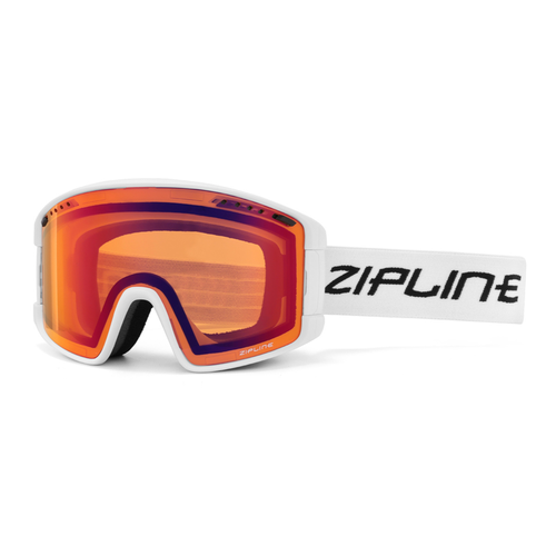 New ZiplineSki 'KLIK' Goggles - White Frame - Scorched Lens