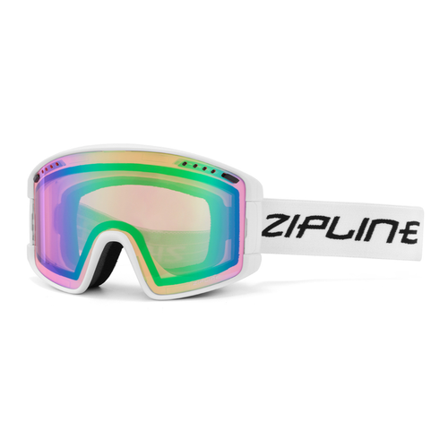 New ZiplineSki 'KLIK' Goggles - White Frame - Pink Paradise Lens