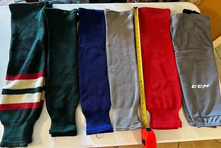 Used Hockey Socks Various Color And Sizes