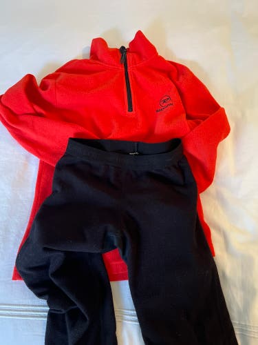 Ski fleece top and thermal pants
