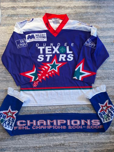 Dundee Texol Stars FBNL hockey jersey With Scarf