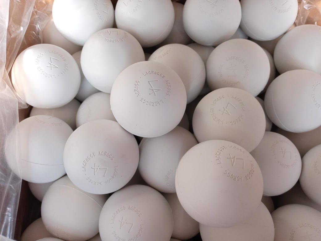24 Brand New White Lacrosse Balls