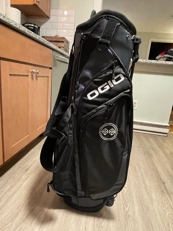 Brand New OGIO XL (Xtra-Light) 2.0 Golf Bag, black and gray with custom logos