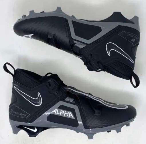 Size 10 Men’s Nike Alpha Menace Pro 3 Shadow Black Football Cleats