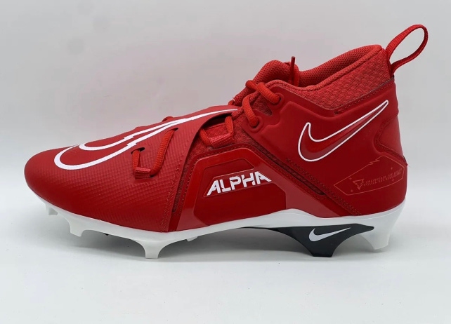 Size 10 Men’s Nike Alpha Menace Pro 3 Shadow Red Football Cleats