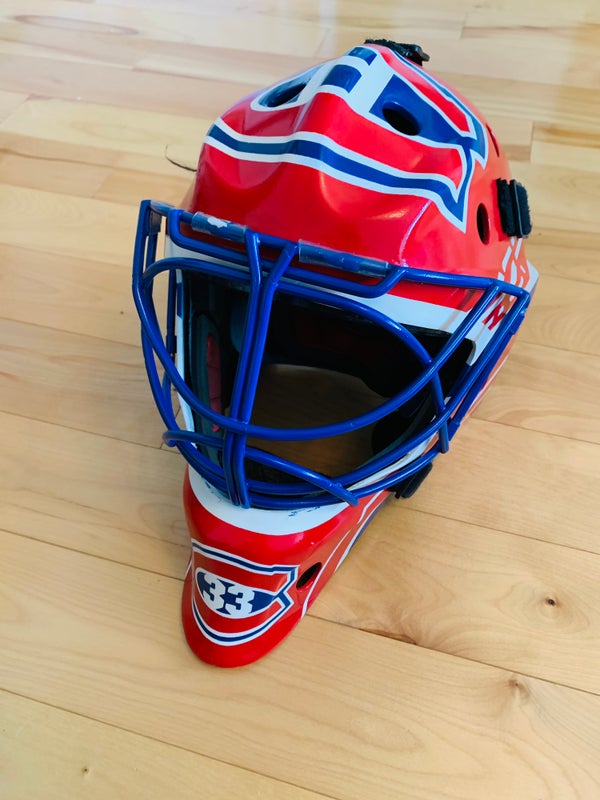 Sold at Auction: Unusual style goalie mask with direct player