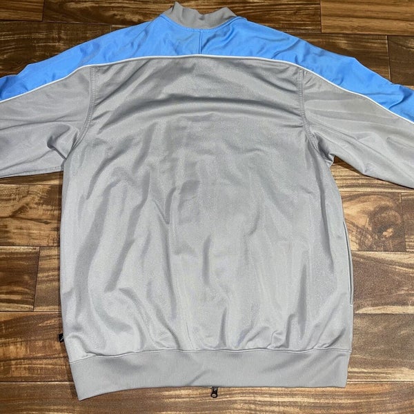 Air Jordan Track Jacket Mens Gray Full Zip Sweatshirt NBA Streetwear Casual L