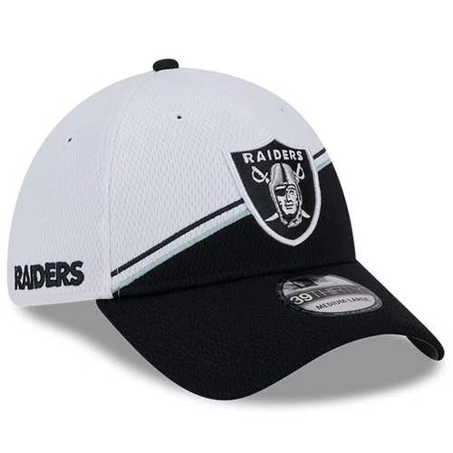 2023 Las Vegas Raiders New Era 39THIRTY NFL Sideline On-Field Cap Flex Hat