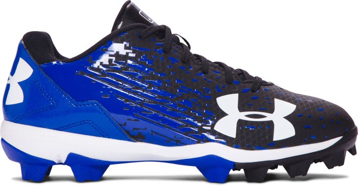 Youth Under Armour Blue/Black Leadoff Low RM Junior Baseball Cleats