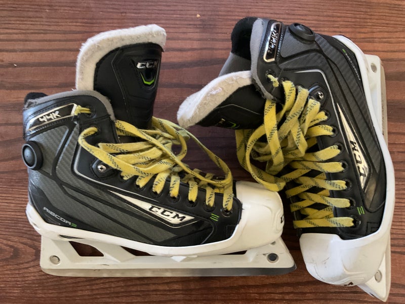 Senior Used CCM RibCor 44K Hockey Goalie Skates Regular Width Size 6.5